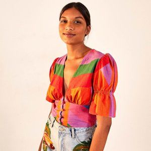 Farm Rio Amanda Stripes Blouse